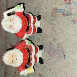Vintage santa salt and pepper shakers